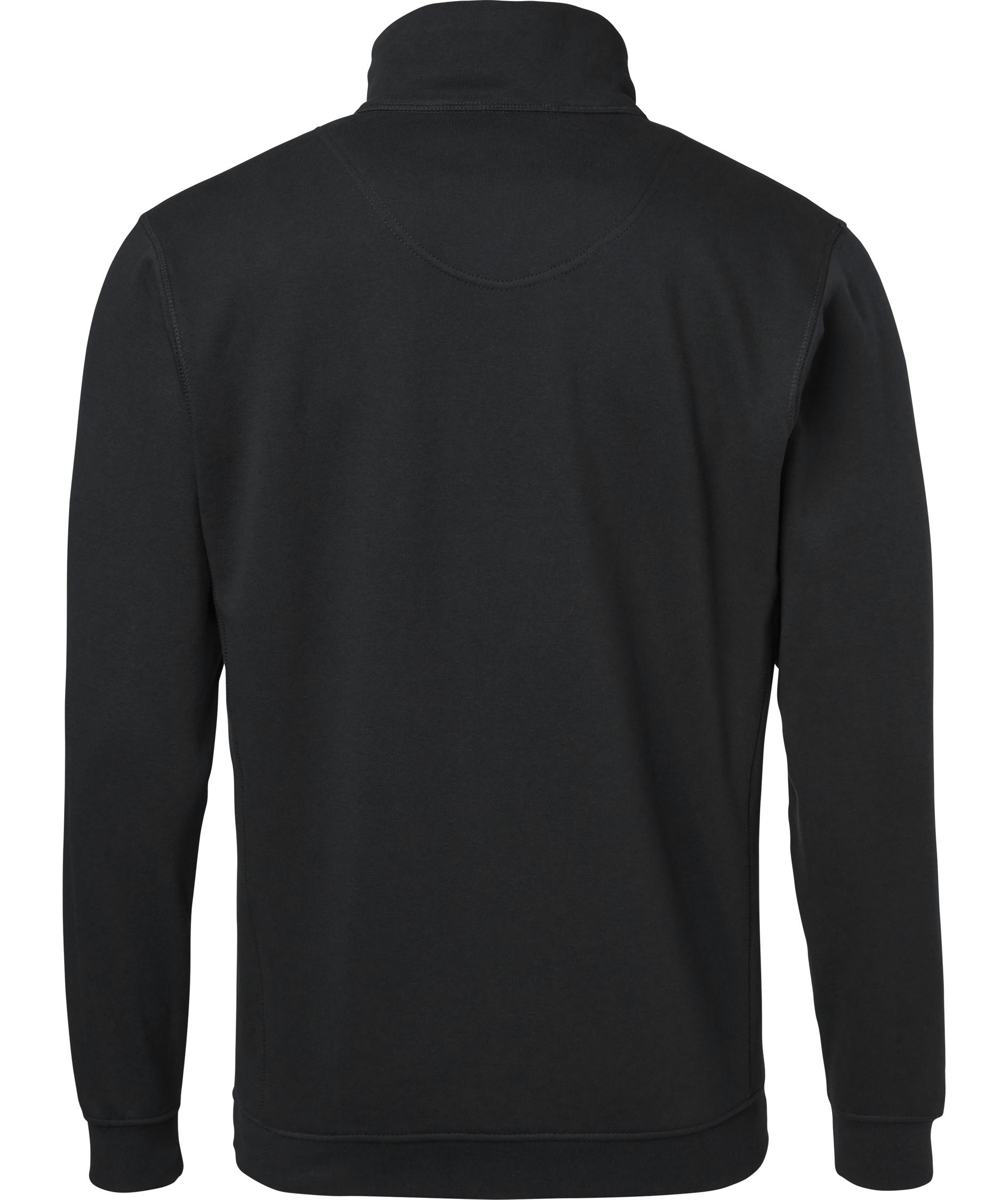 Top Swede sweatshirt med kort dragkedja 149, Svart
