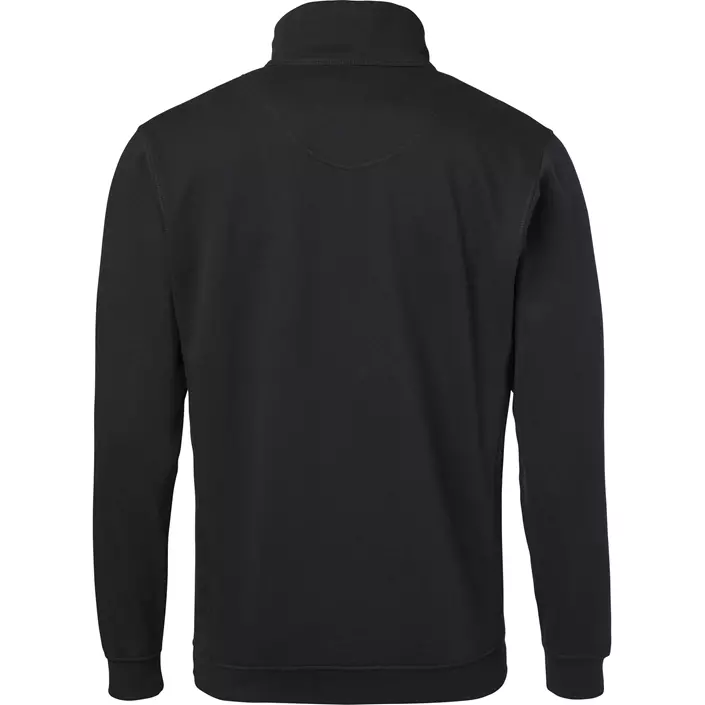Top Swede sweatshirt med kort lynlås 149, Sort, large image number 1