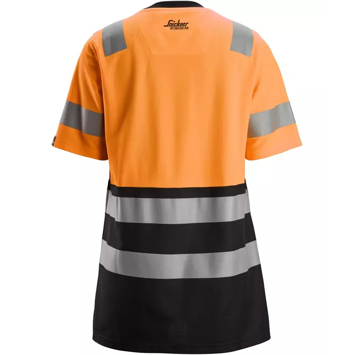 Snickers T-shirt 2573 dam, Varsel Orange/Svart, large image number 1