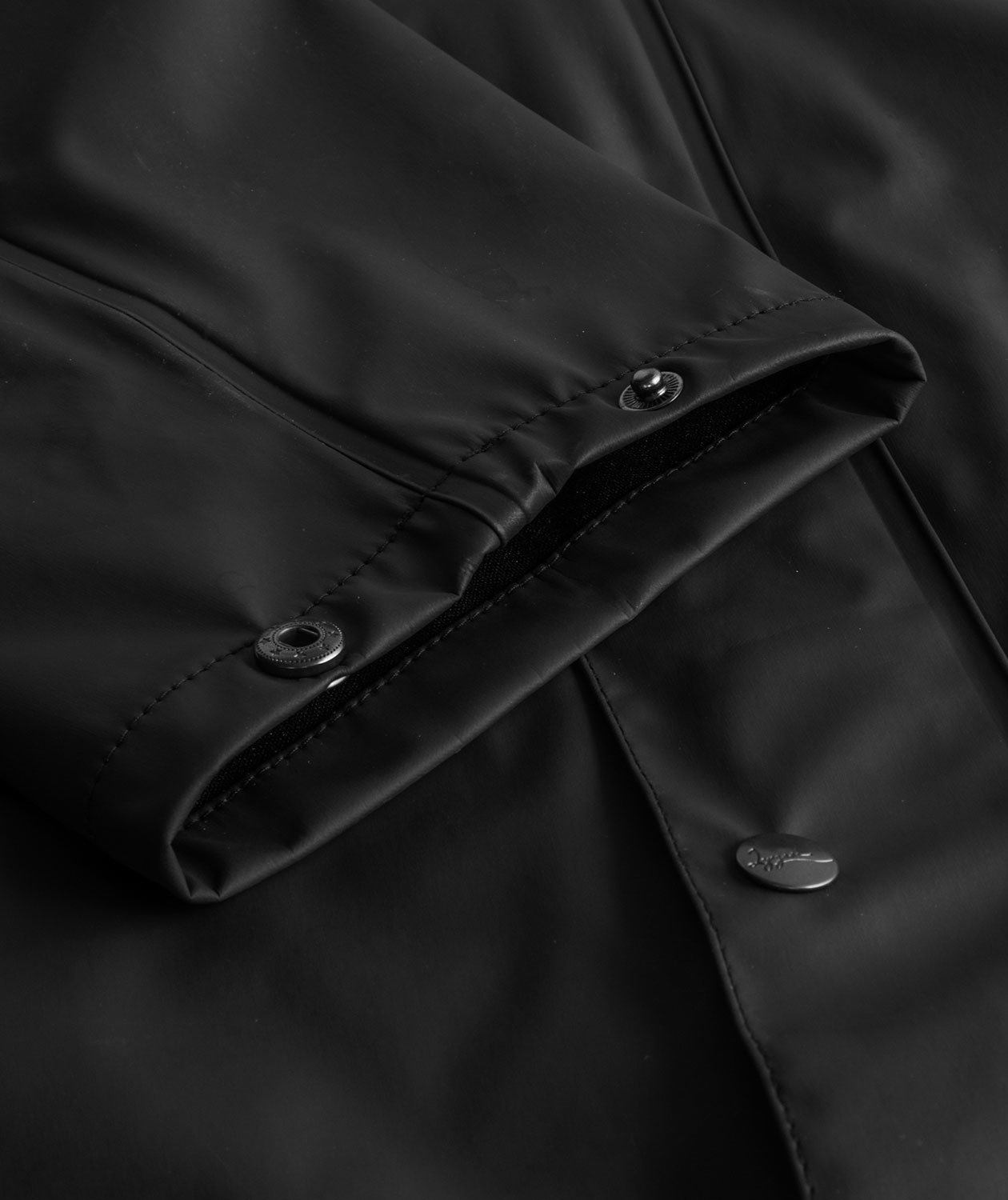 Lyngs&oslash;e PU rain jacket, Black, large image number 4
