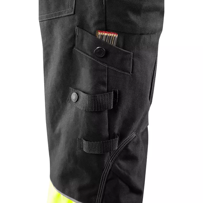 Fristads craftsman trousers 2608, Black/Hi-Vis Yellow, large image number 4