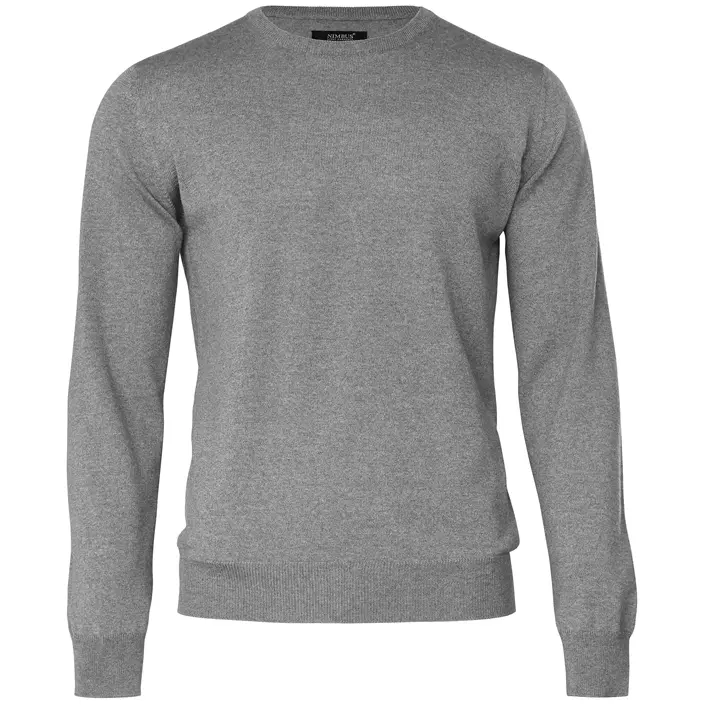 Nimbus Beaufort stickad tröja med merinoull, Grey melange, large image number 0