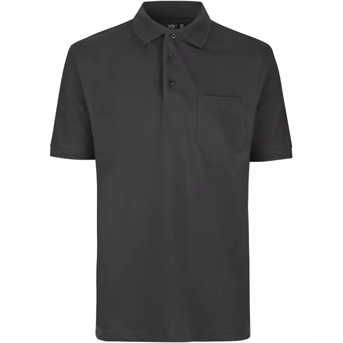 ID PRO Wear Polo T-skjorte med brystlomme, Koksgrå, large image number 0