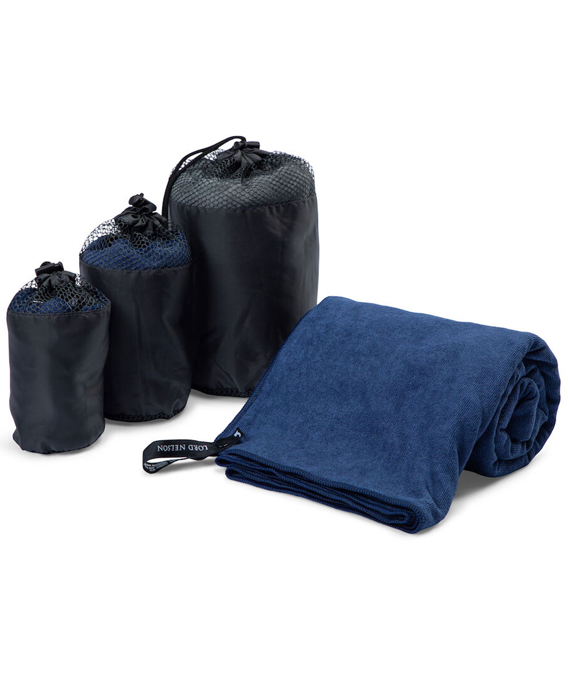 Lord Nelson Mikrofiber handduk, Navy, Navy, large image number 1