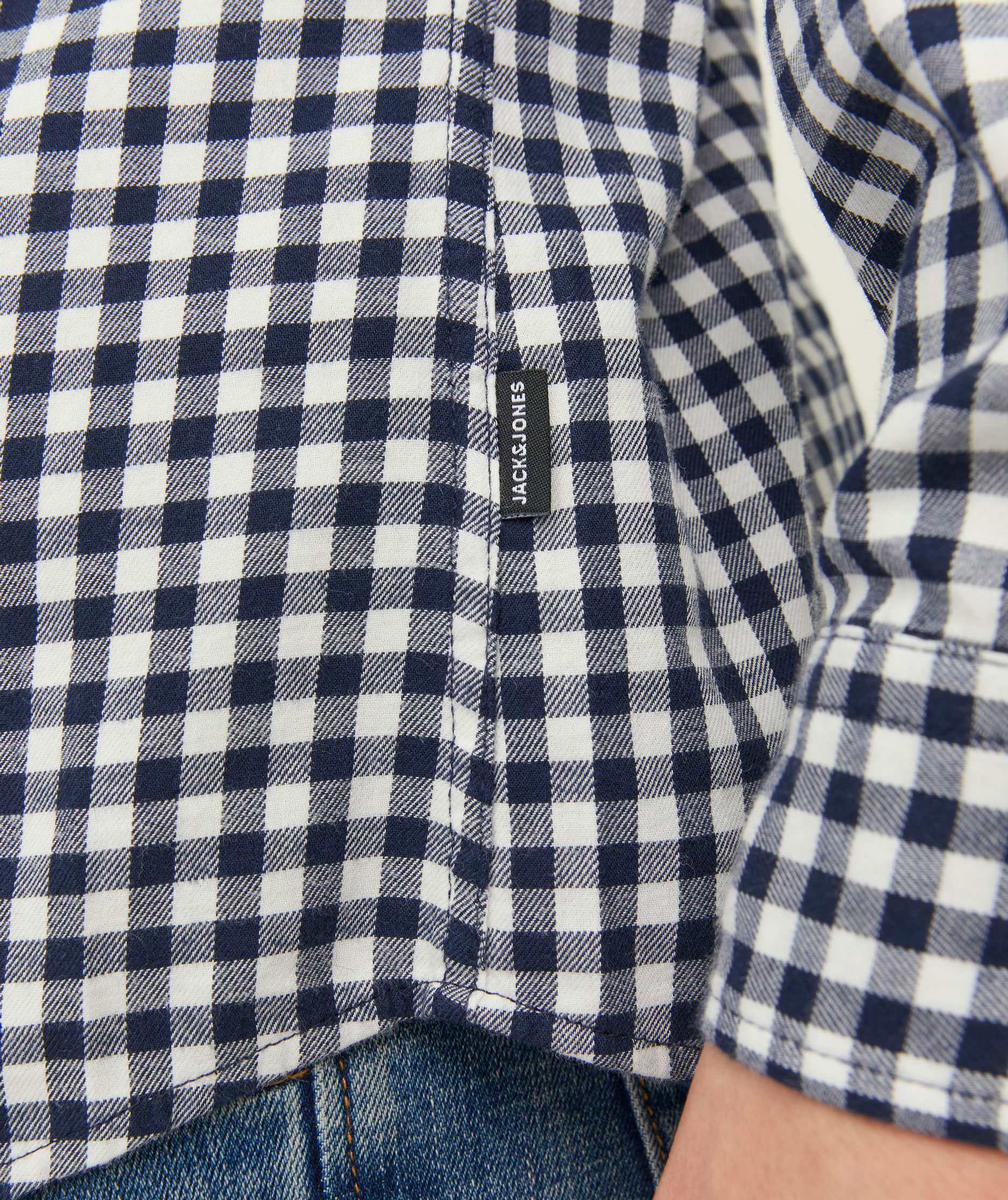 Jack & Jones JJEGINGHAM Slim fit skovmandsskjorte, Cloud Dancer, large image number 4