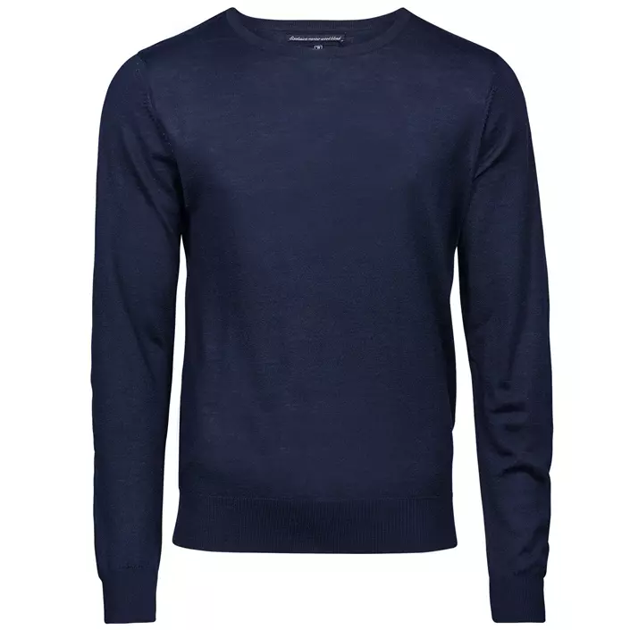 Tee Jays Crew Neck pullover with merino wool, Navy, large image number 0