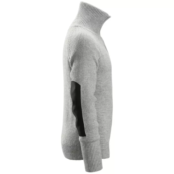Snickers AllroundWork ½-zip wool sweater 2905, Light grey mottled, large image number 3