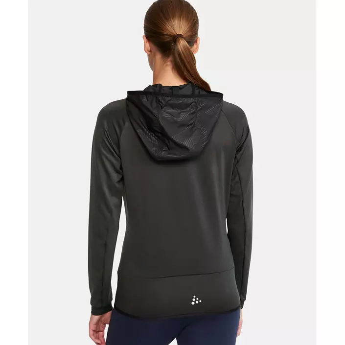 Craft Extend dame hættetrøje med lynlås, Asphalt, large image number 7