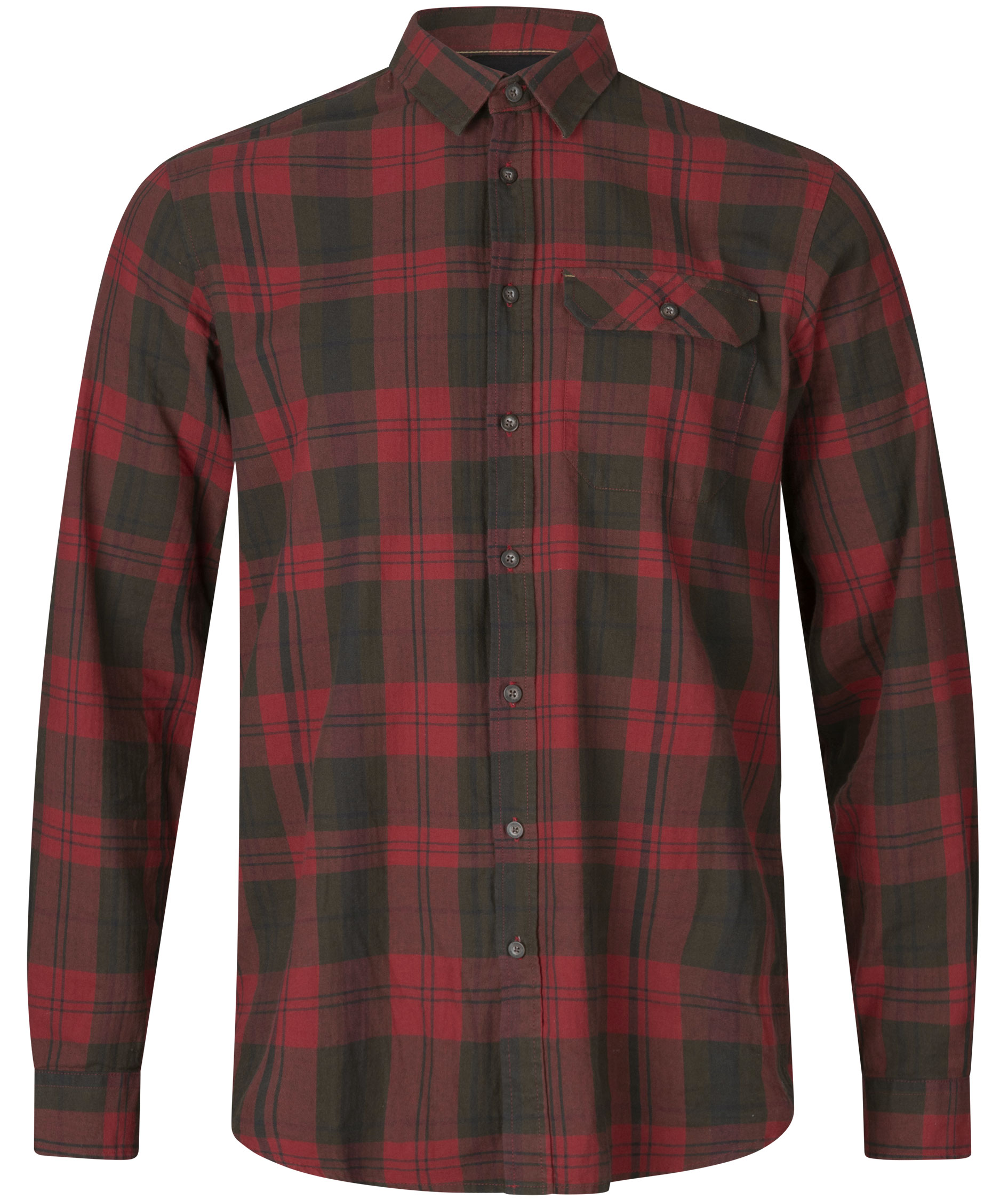 Seeland Highseat lumberjack shirt, Red Forest Check, Red Forest Check, swatch