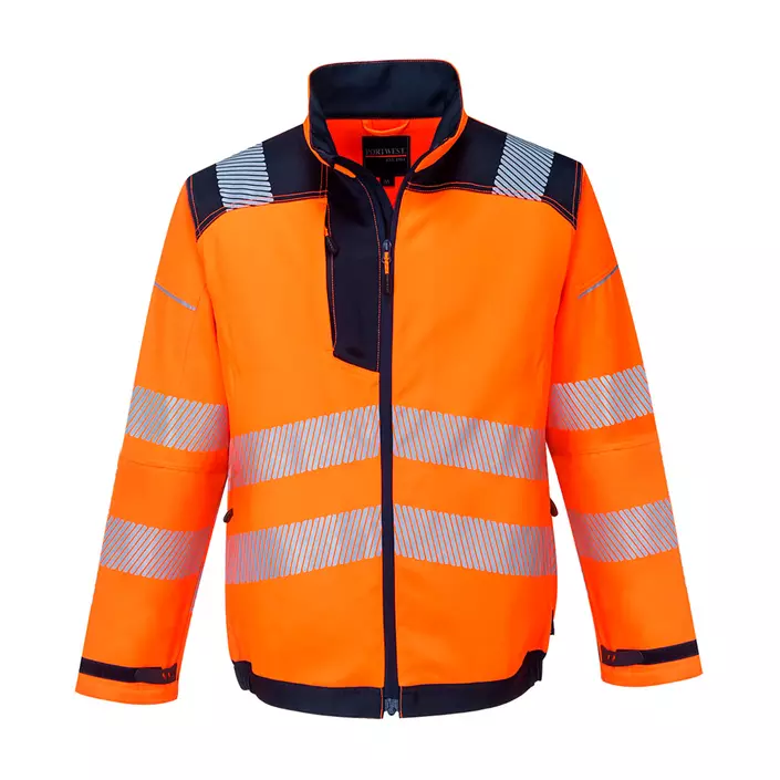 Portwest PW3 work jacket, Hi-Vis Orange/Navy, large image number 0