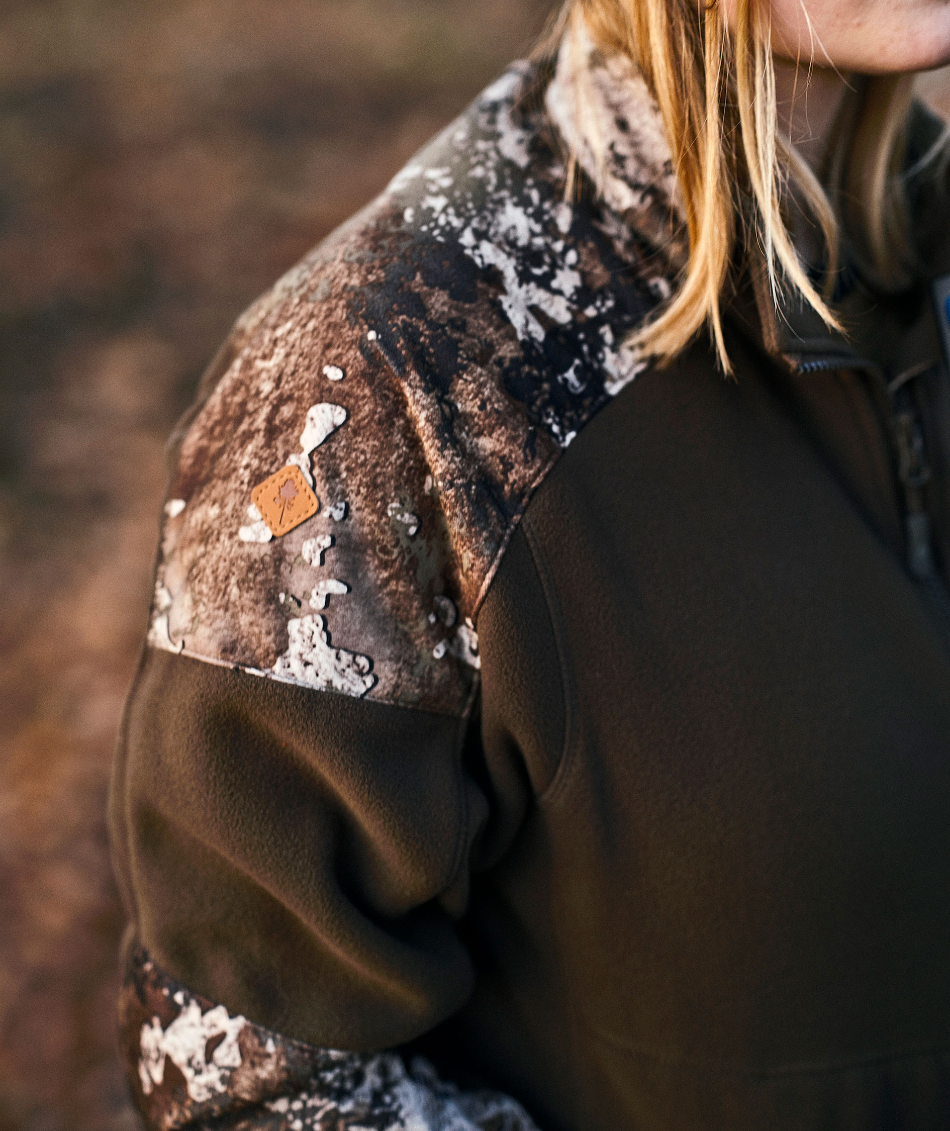 Pinewood&nbsp;Sm&aring;land Hunters Camou dame fleecejakke, Hunting Brown/Strata, large image number 4