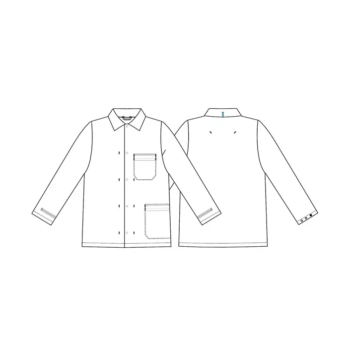 Kentaur unisex HACCP-godkendt jakke/kittel, Hvid, large image number 5