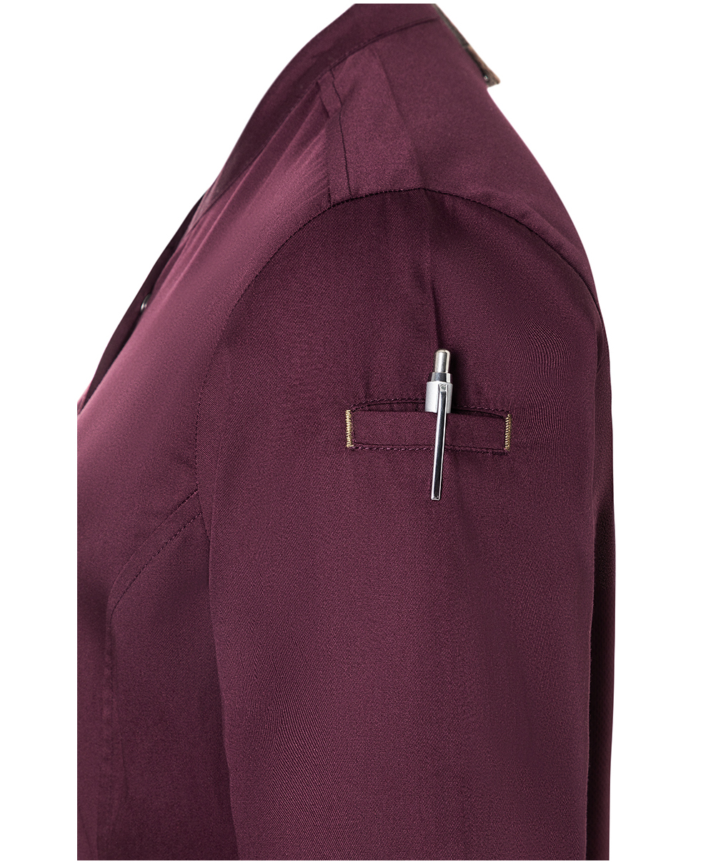 Karlowsky Green-Generation women's chefs jacket, Aubergine, Aubergine, large image number 7