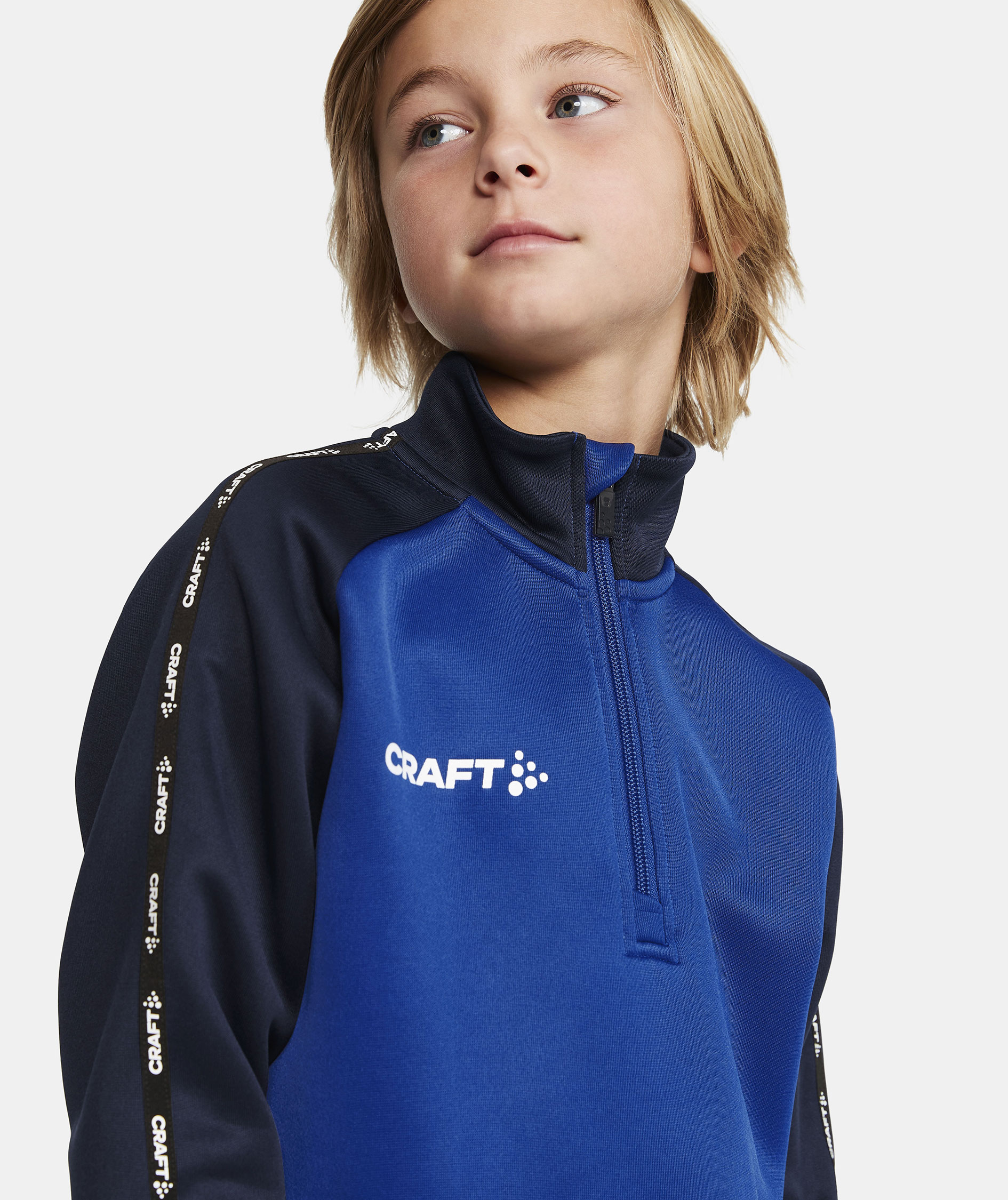 Craft Squad 2.0 halfzip training pullover for kids, Club Cobolt-Navy, large image number 3