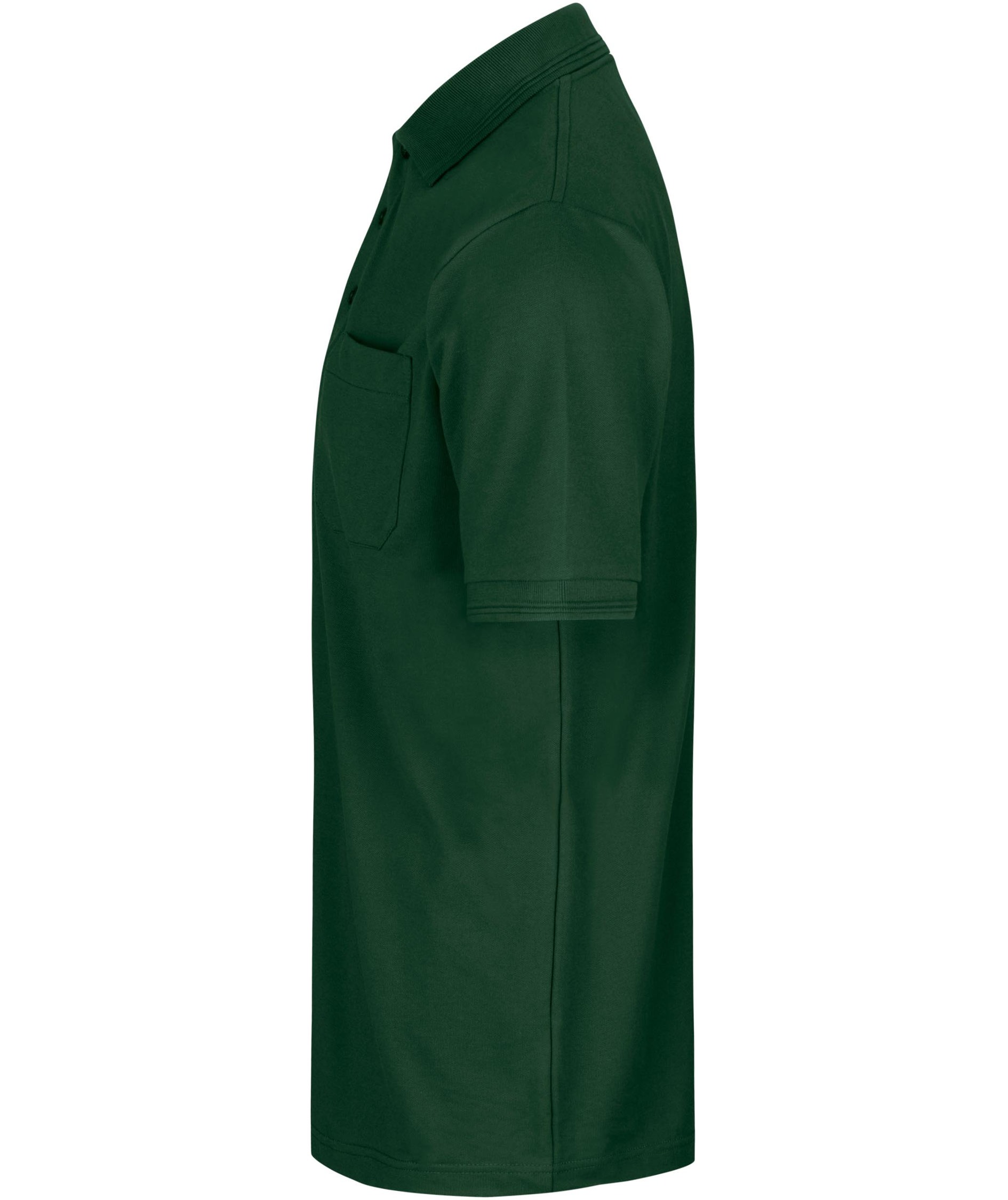 ID PRO Wear Polo T-skjorte med brystlomme, Flaskegr&oslash;nn, large image number 2