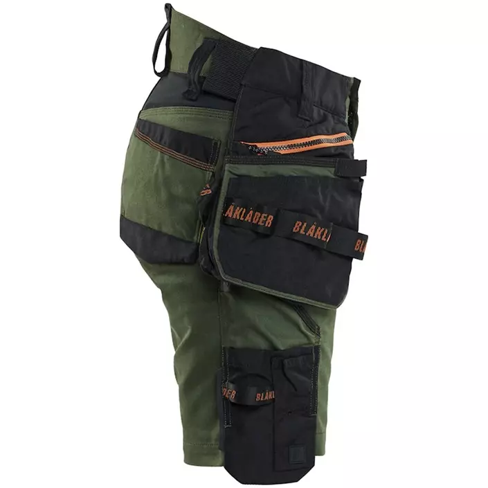 Blåkläder Striker dame håndværkershorts, Skovgrøn/Rust, large image number 2