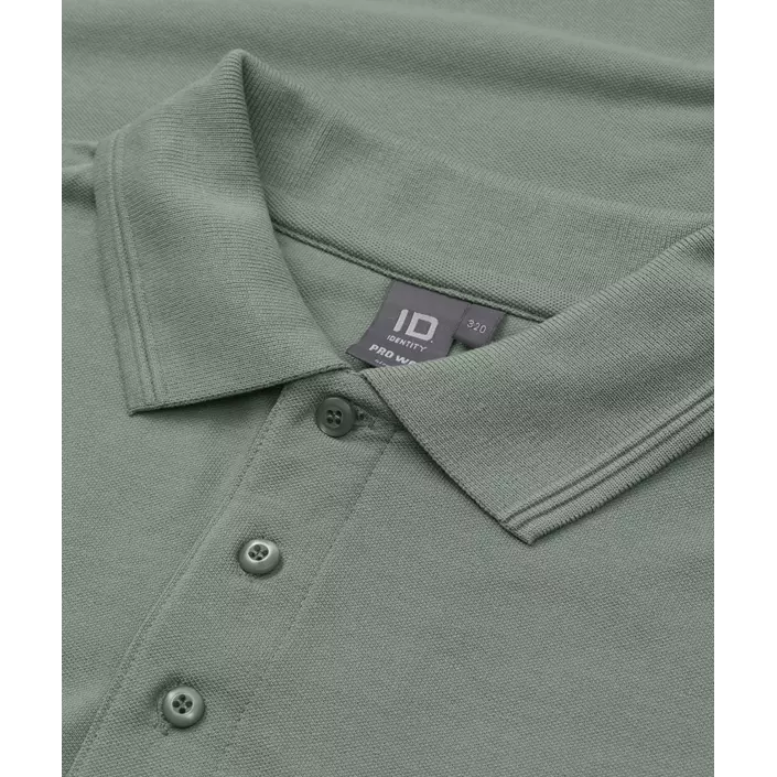 ID PRO Wear Polo T-skjorte med brystlomme, Støvete grønt, large image number 3