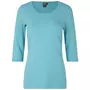 ID 3/4 ærmet dame stretch T-shirt, Støvet Aqua