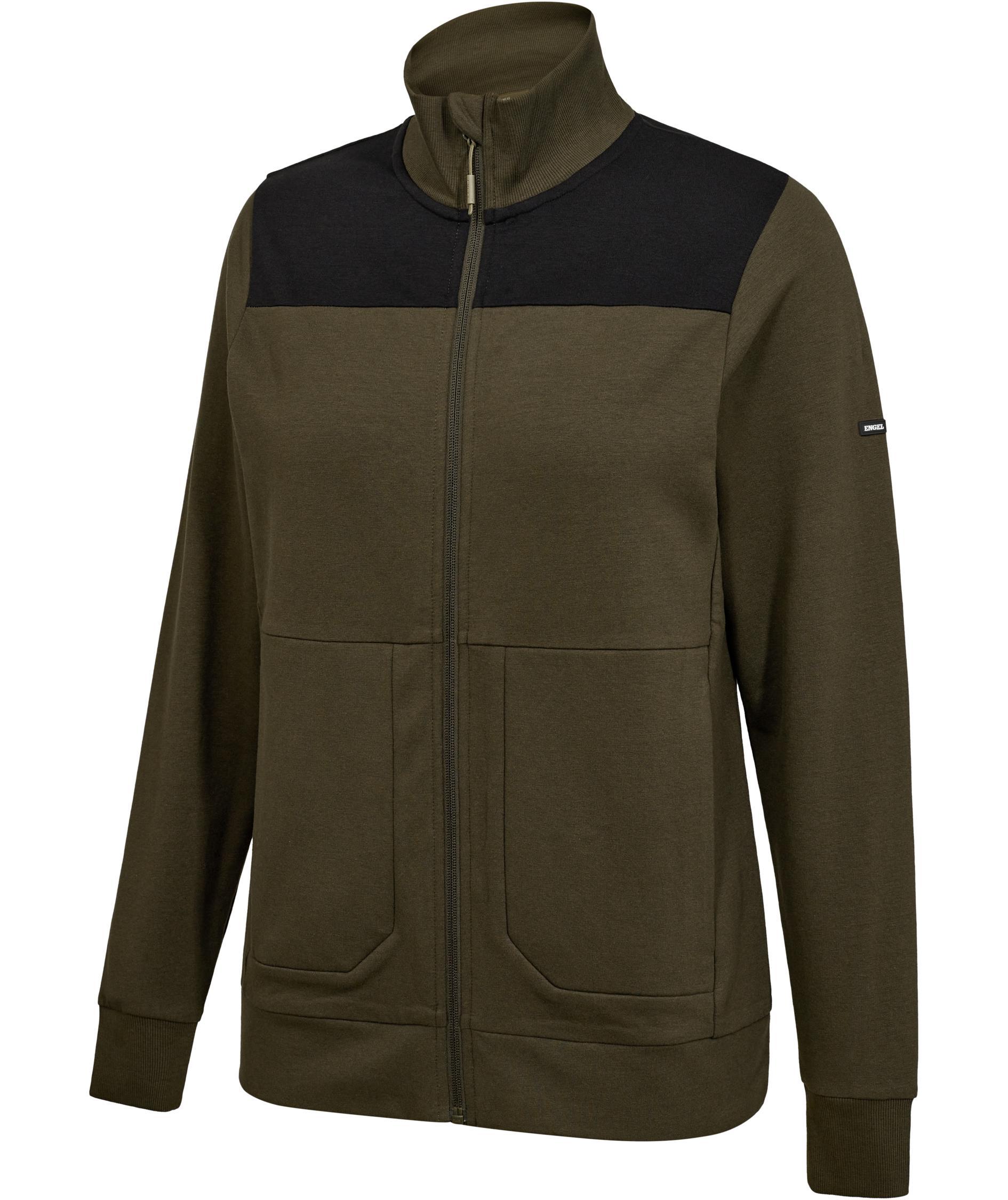 Engel Entire women's sweat cardigan, Forest Green/Black, large image number 5