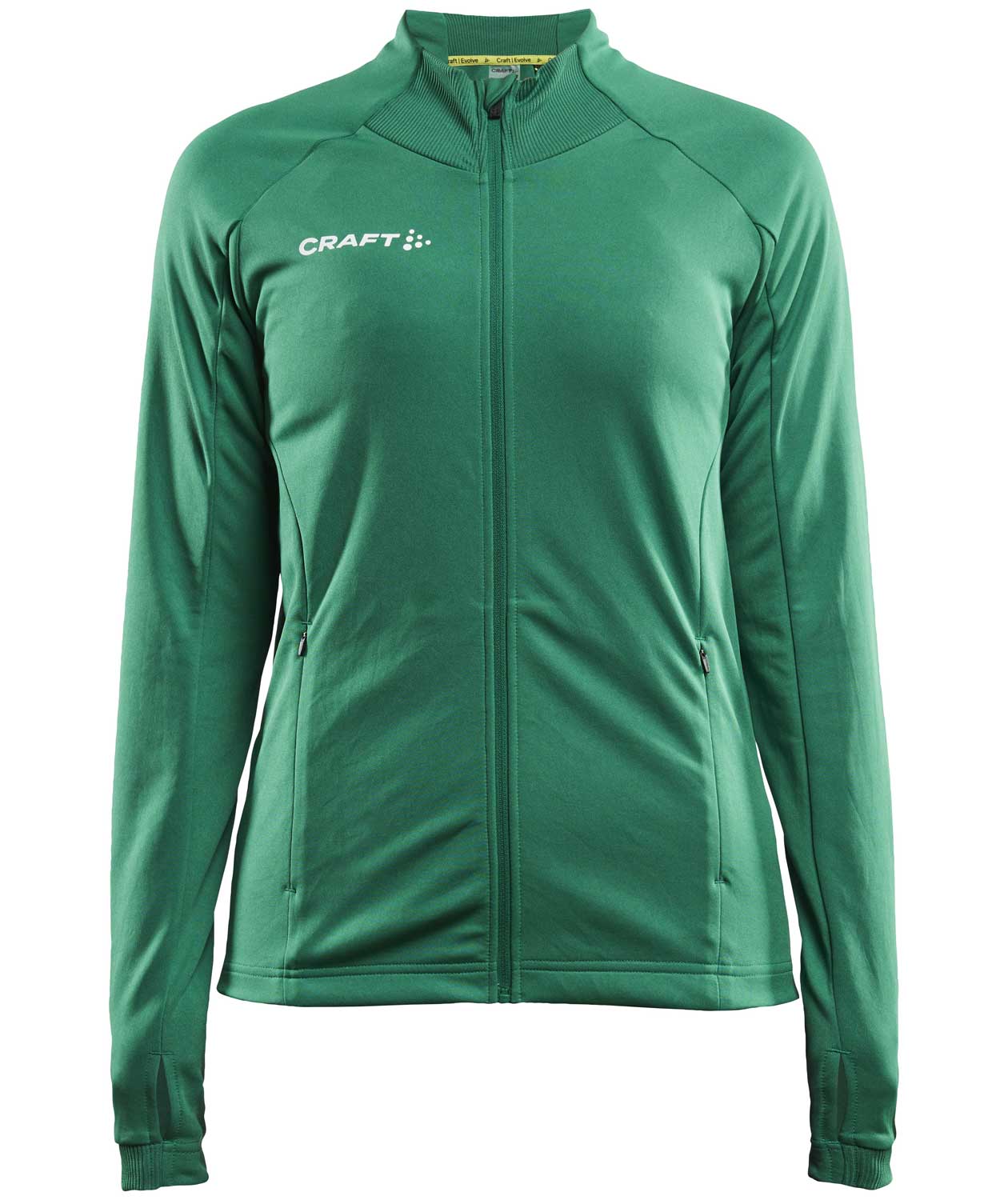 Craft Evolve Full Zip dame sweatshirt, Team green, Team green, swatch