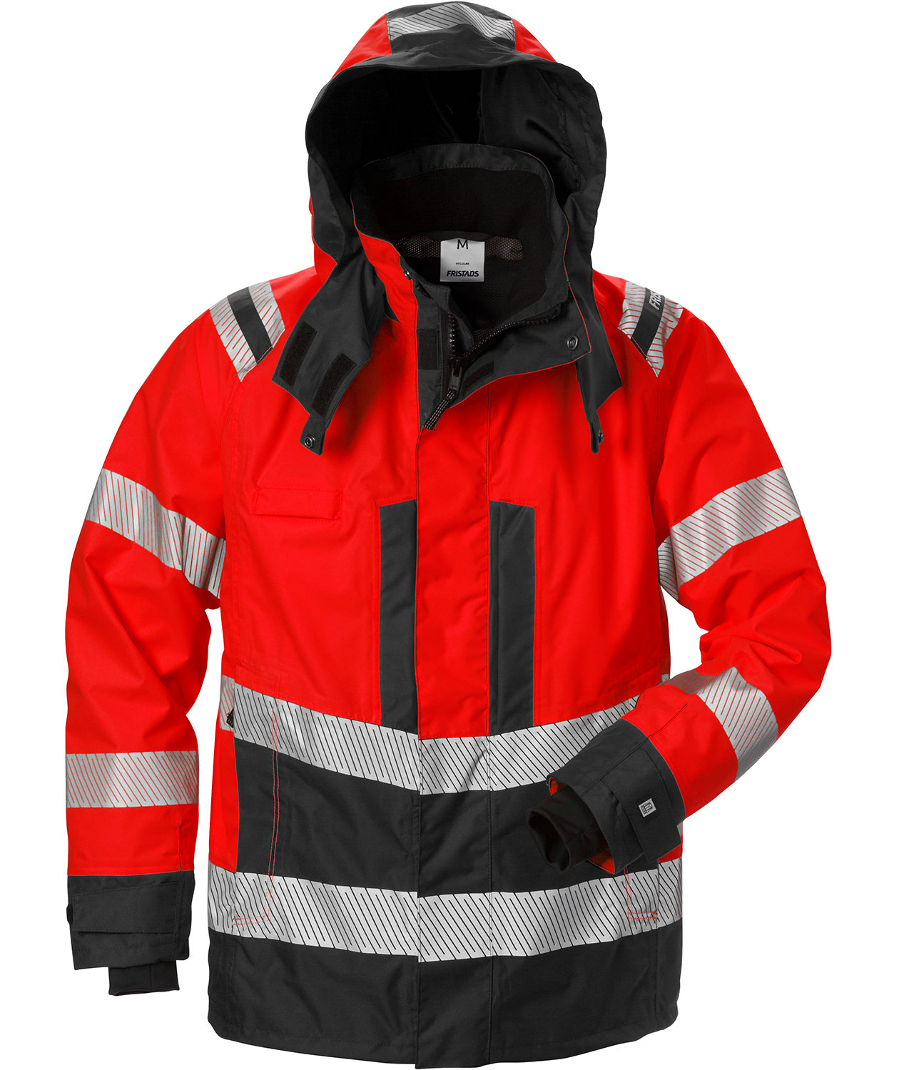 Fristads Airtech&reg; shell jacket 4515, Hi-vis Red/Black, large image number 0
