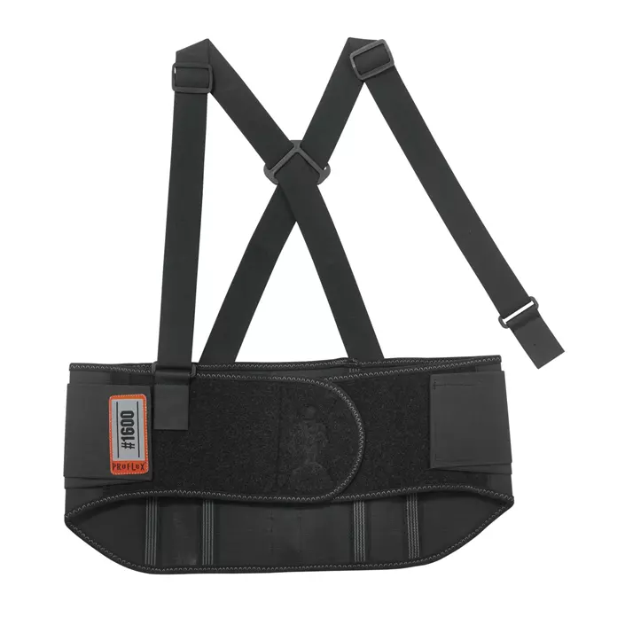 Ergodyne ProFlex 1600 Standard elastic back support brace, Black, large image number 0