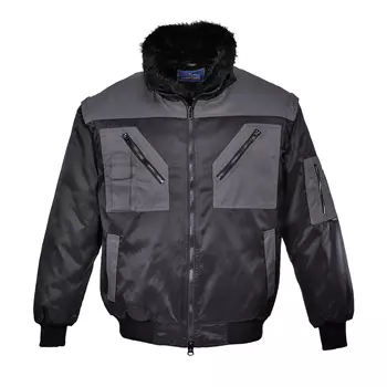 Portwest Two Tone pilot jacket, Black/Grey