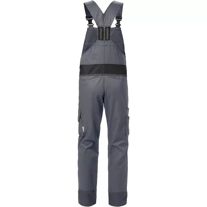 Fristads bib and brace 1555, Grey/Black, large image number 1