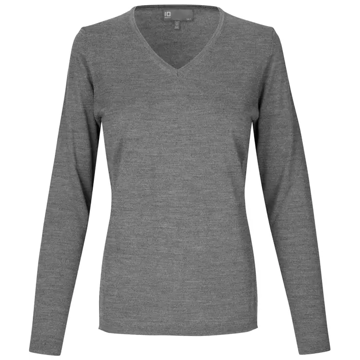 ID women's pullover with merino wool, Grey Melange, large image number 0