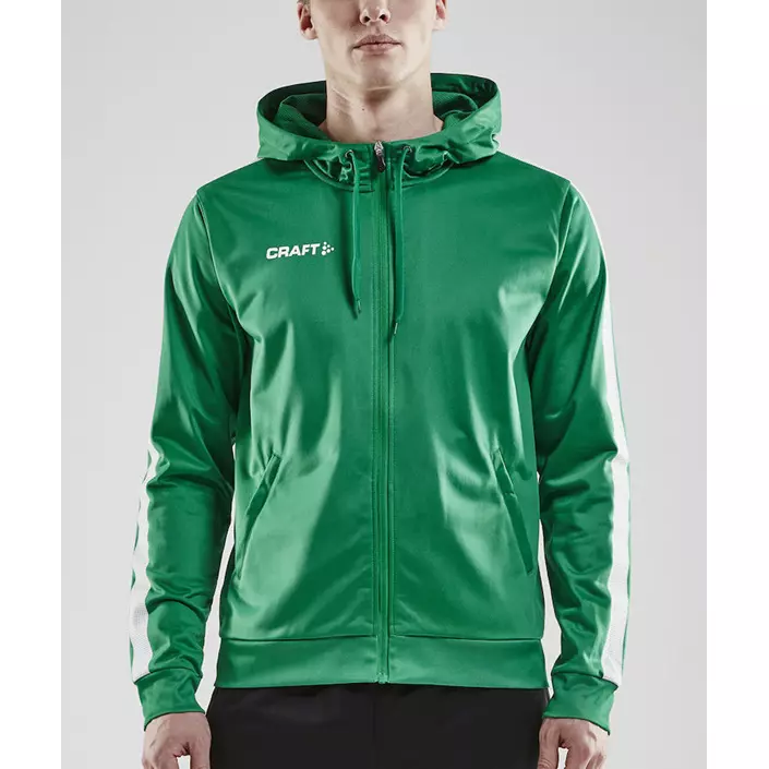 Craft pro control hoodie, Team green/white, large image number 1