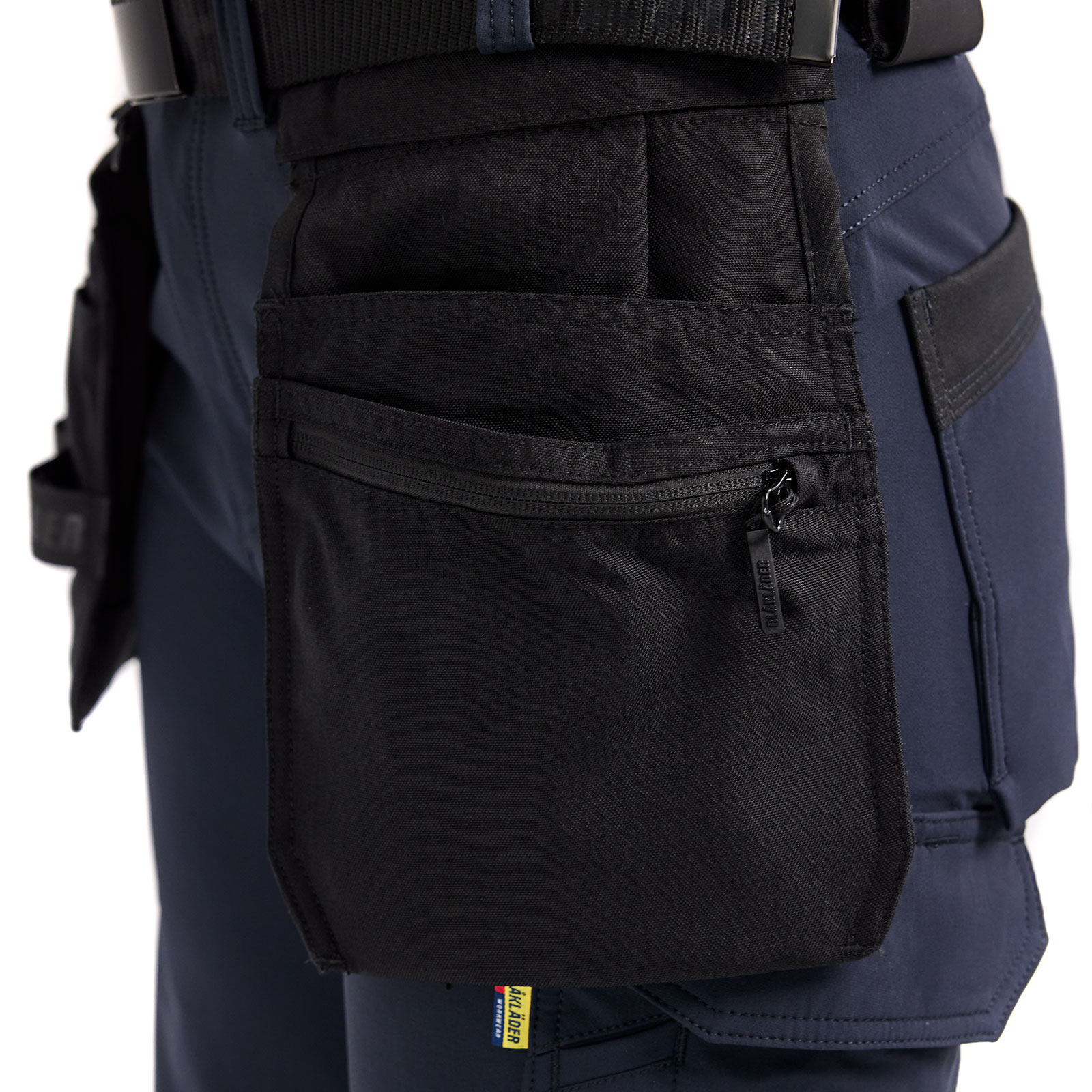 Bl&aring;kl&auml;der Damen Handwerkershorts full stretch, Dunkel Marine Blau/Schwarz, large image number 5