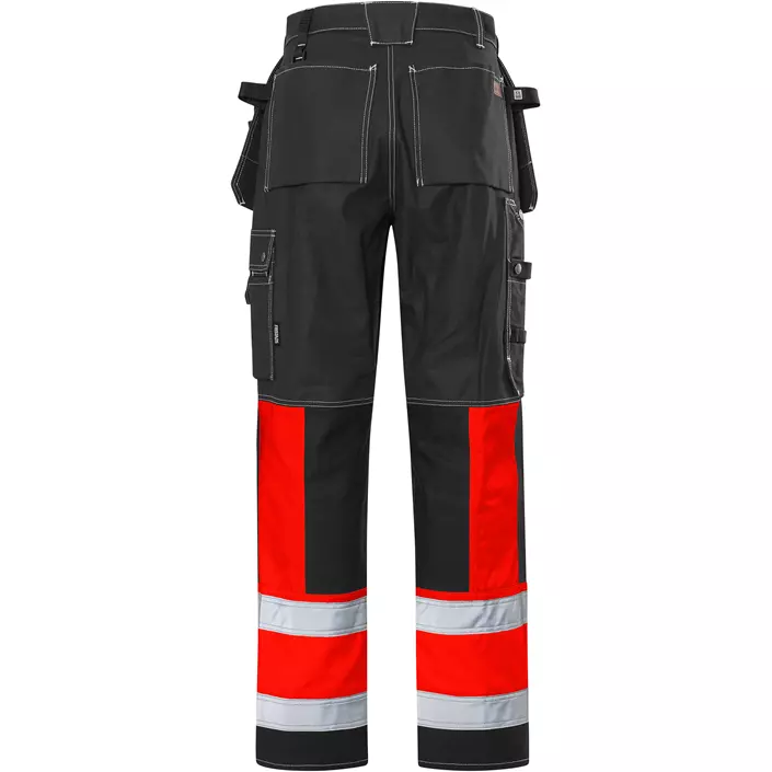 Fristads håndværkerbukser 247, Rød/Sort, large image number 1