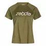 Zebdia dame logo sports T-shirt, Armygrønn