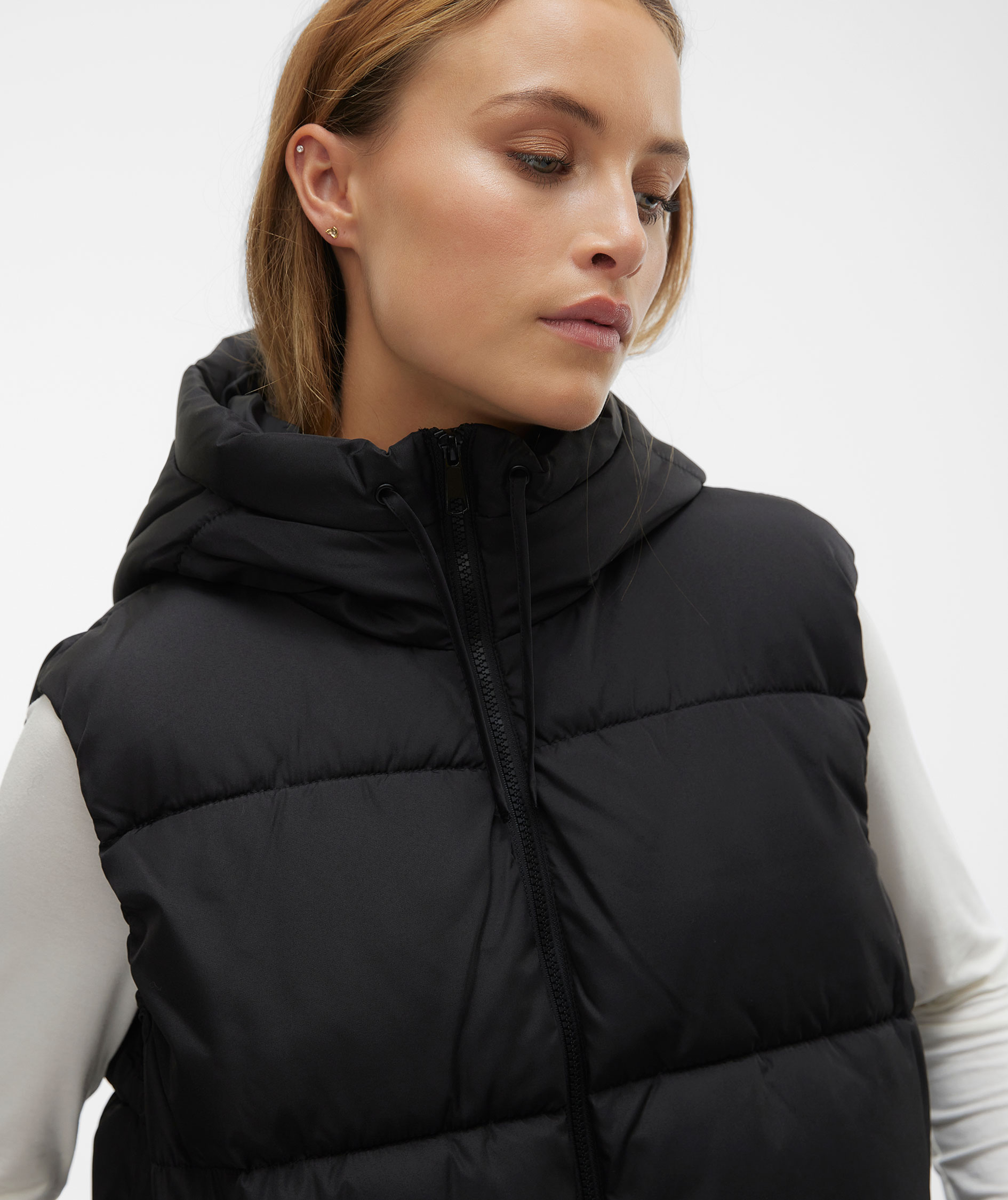 Vero Moda VMLIGAANE long quilted vest, Black, large image number 3