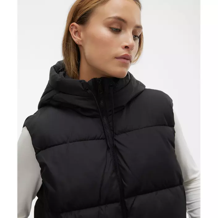 Vero Moda VMLIGAANE lang vatteret vest, Black, large image number 3