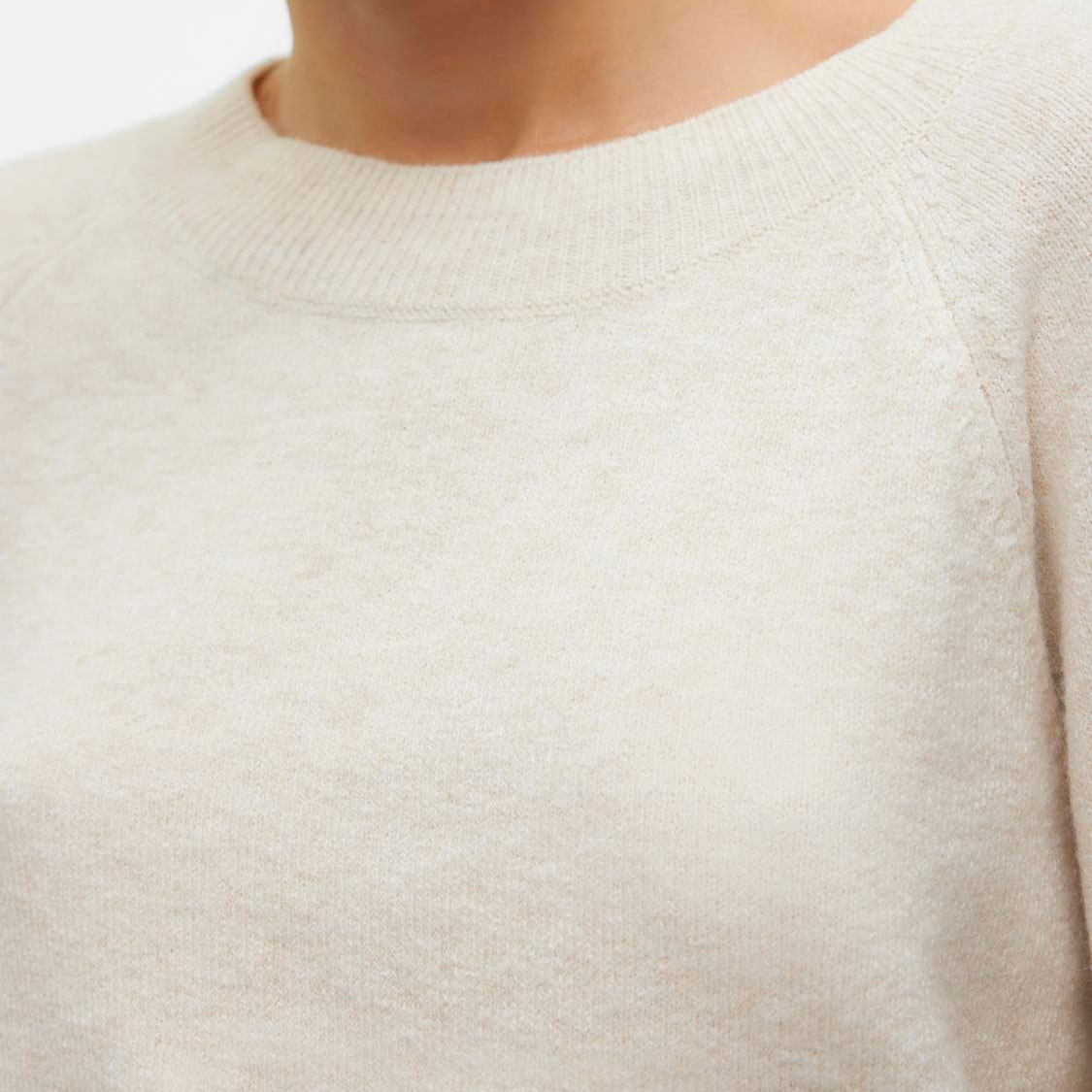 Vero Moda VMDOFFY women's knitted pullover, Birch Melange, large image number 3