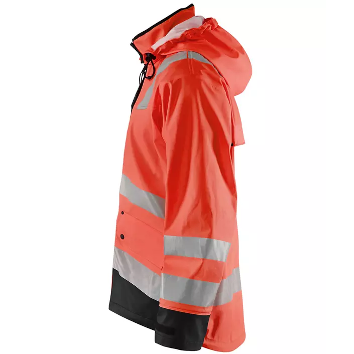 Blåkläder Heavy Weight rain jacket, Hi-vis Red/Black, large image number 2