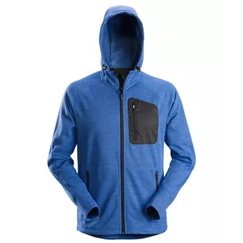 Snickers FlexiWork Fleece Kapuzensweatshirt 8041, Blau/Schwarz