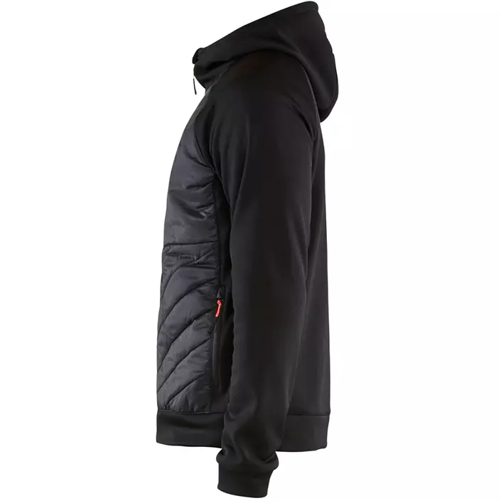 Blåkläder hybrid hoodie, Svart/Röd, large image number 2