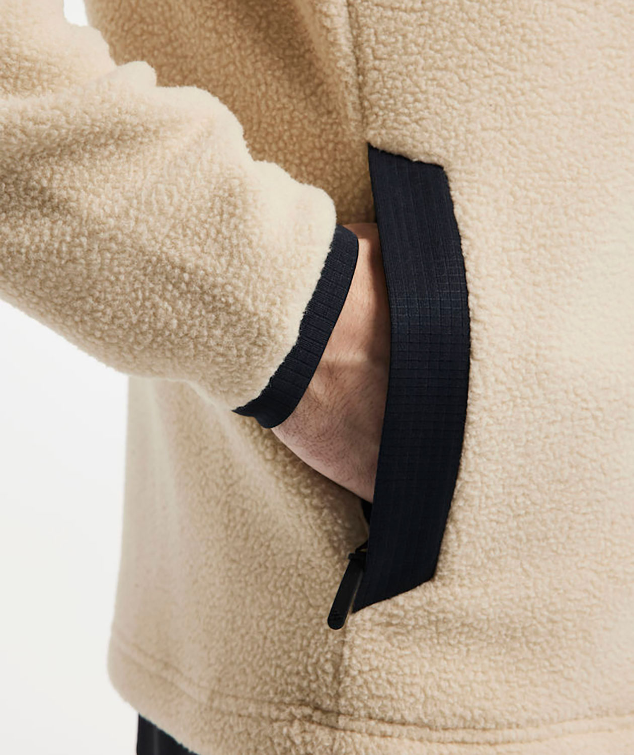 Craft ADV Explore pile fleece jacket, Ecru-black, large image number 4