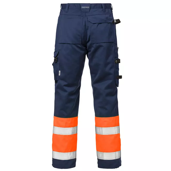Fristads craftsman trousers 2029, Hi-vis Orange/Marine, large image number 1