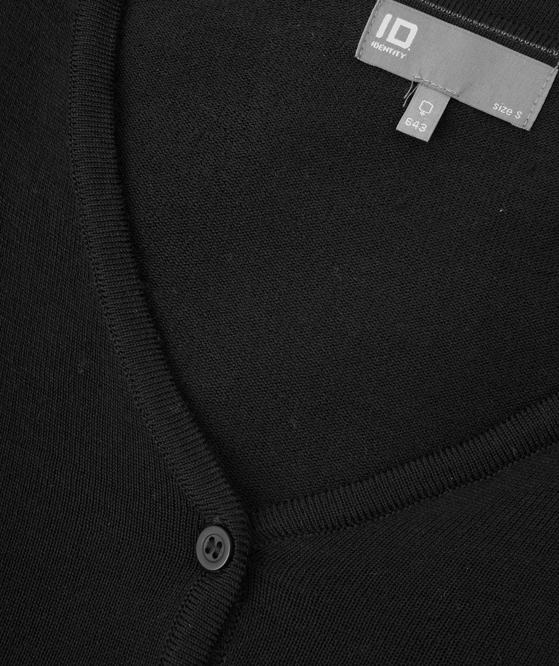 ID women's knitted cardigan with merino wool, Black, large image number 3