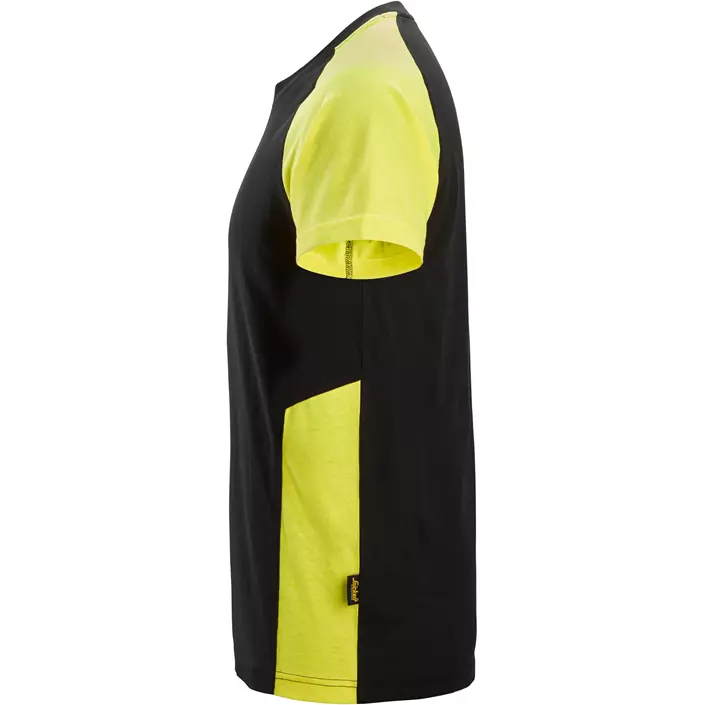 Snickers T-shirt 2550, Sort/Hi-Vis Gul, large image number 3