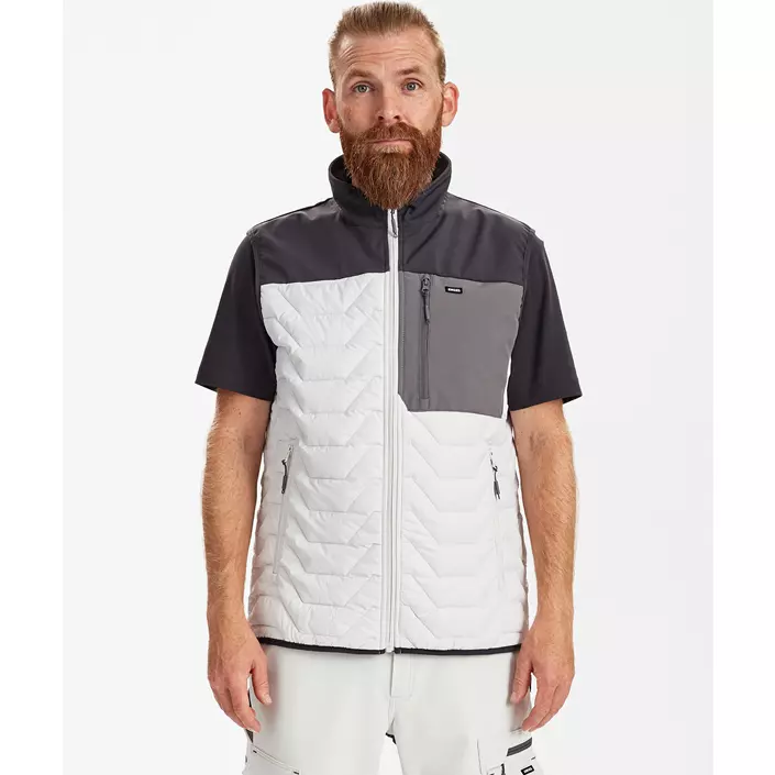 Engel Entire vadderad väst, Bone White/Anthracite Grey, large image number 1