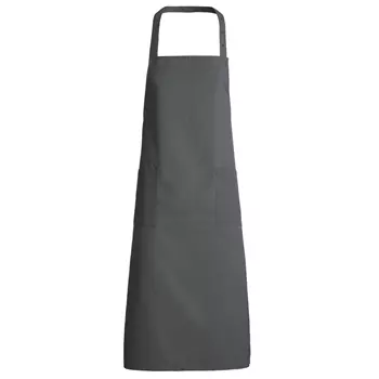 Kentaur bib apron with pockets, Dark Grey