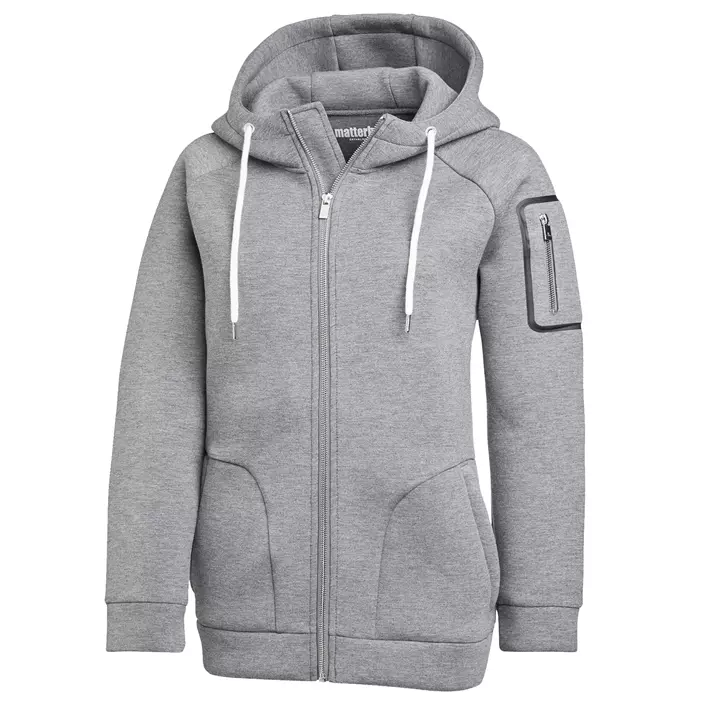 Matterhorn Paccard women's hoodie with zipper, Grey melange, large image number 0
