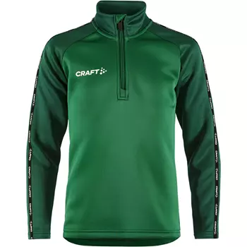 Craft Squad 2.0 halfzip training pullover for kids, Team Green-Ivy