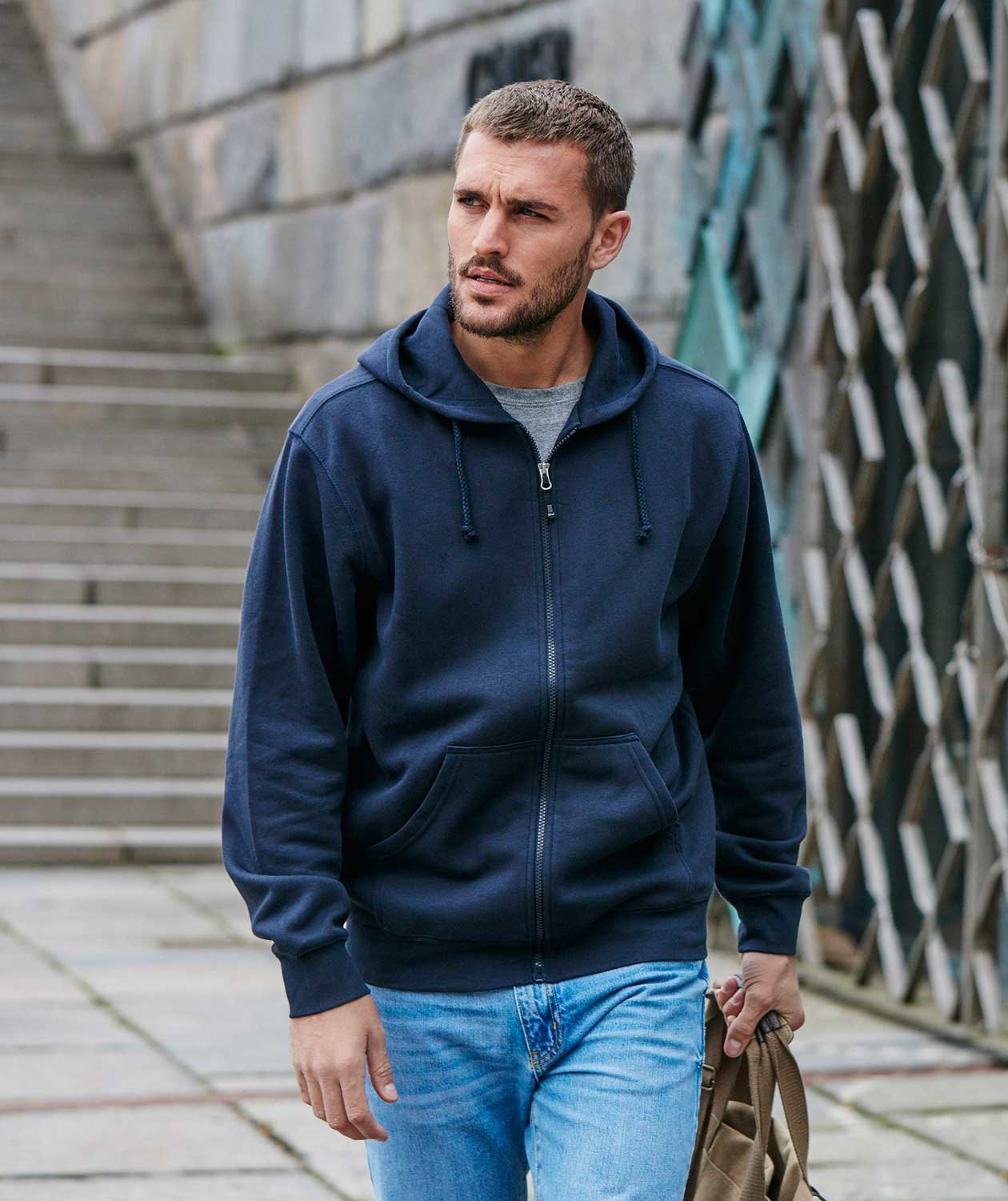 South West Parry hoodie with full zipper, Navy