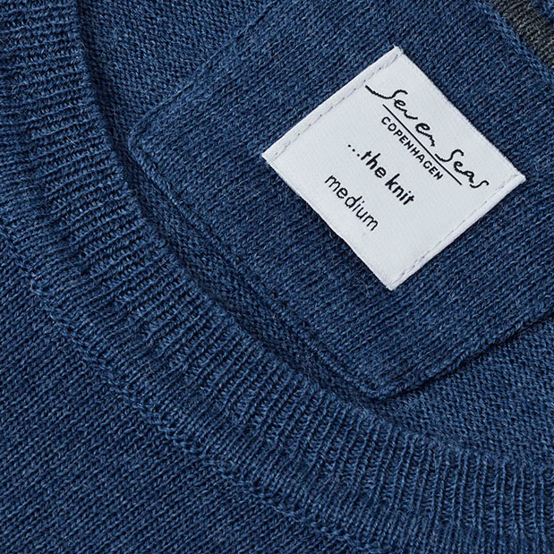 Seven Seas Strickpullover mit Merinowolle, Blue melange, large image number 3