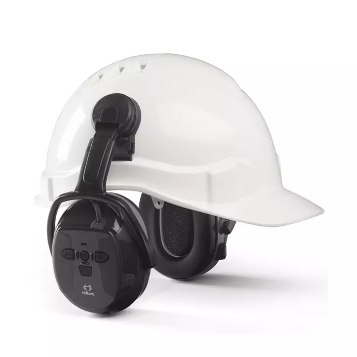 Hellberg Xstream høreværn med Bluetooth til hjelmmontering, Sort, Sort, large image number 1
